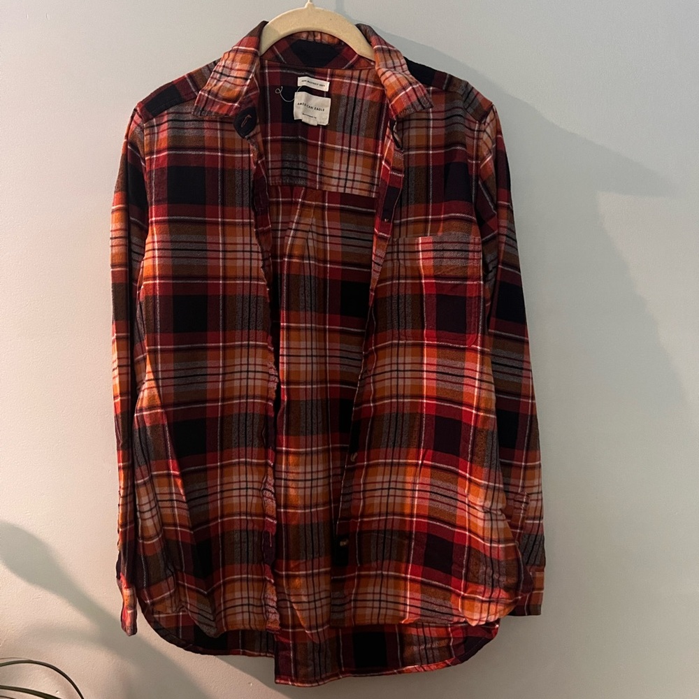aeo boyfriend fit flannel